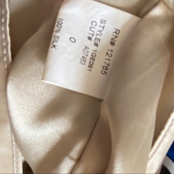 Poleci 100% Silk Geometric Mini Dress | Size 0 - Picture 8 of 9